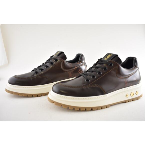 Louis Vuitton LV x NBA Abbesses Derby Ebony Brown Monogram Sneaker UK 9 US 10 11 - Picture 14 of 16